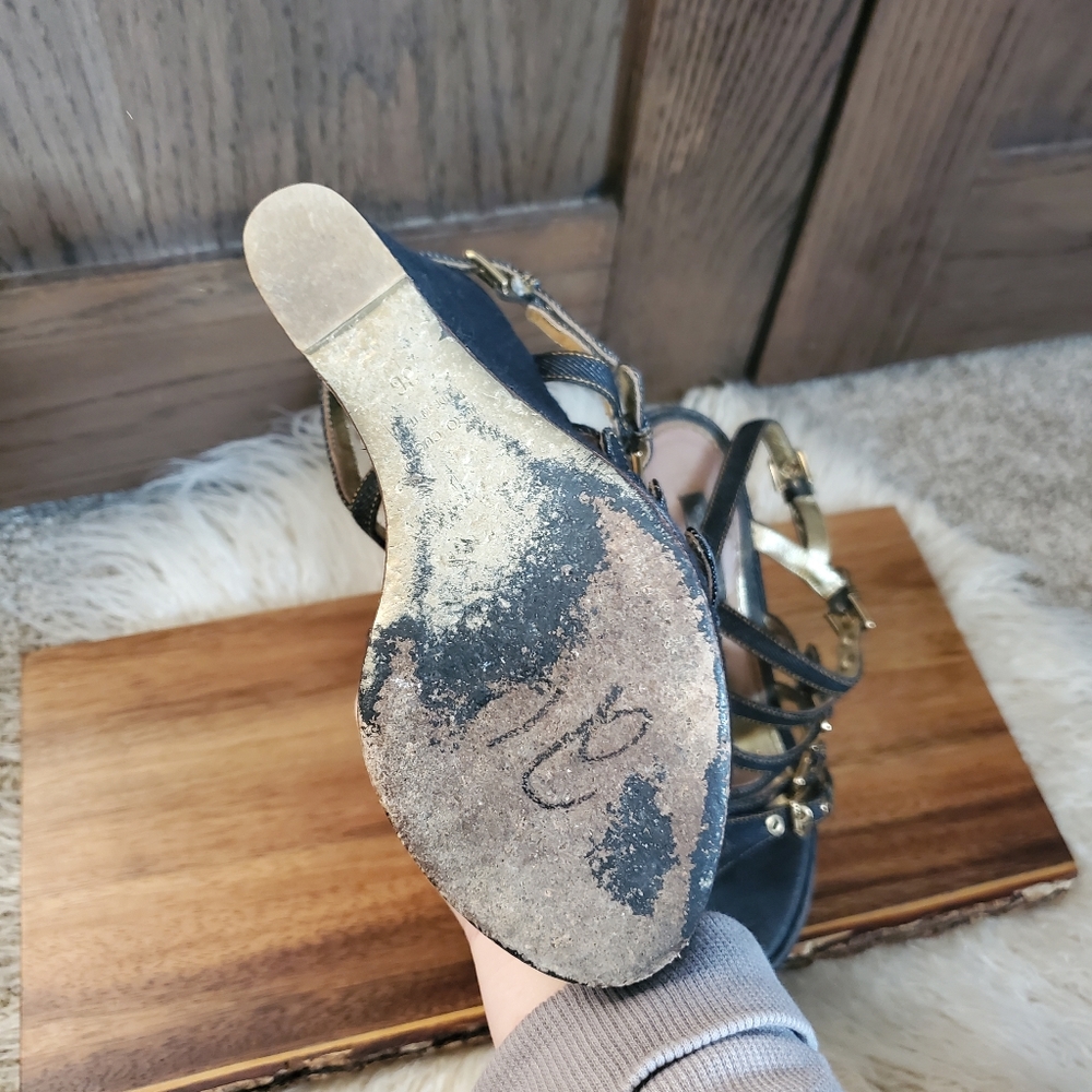 Dolce & Gabbana Zeppa Denim Wedge Sandal - Picture 2 of 5
